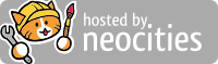 An image of a cat holding a wrench & paintbrush, wearing a construction hat. Text next to them reads 'hosted by neocities'.
